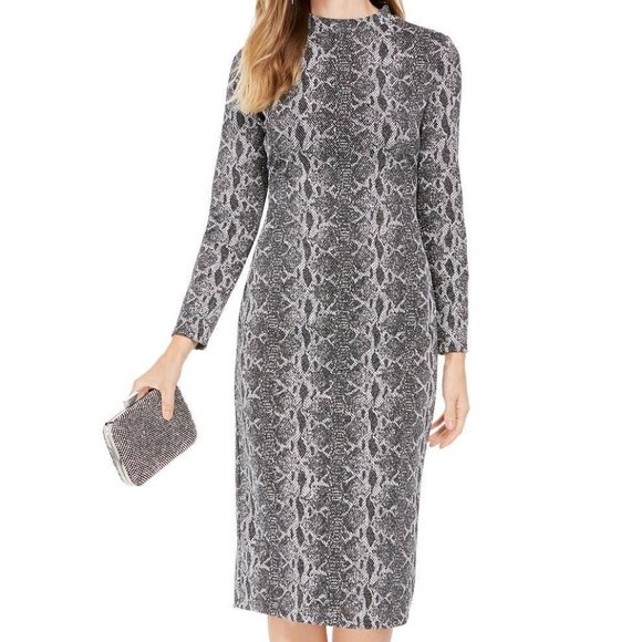Rebdolls Dresses & Skirts - REBDOLLS Snake print, long sleeves Midi-dress